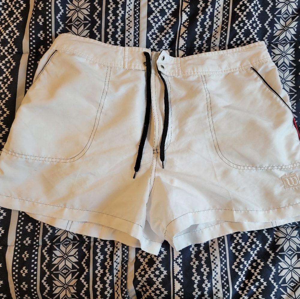 Wilson white swim shorts
